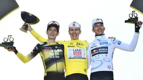 Final yellow jersey and general classification standings as Tour de France ends in Paris