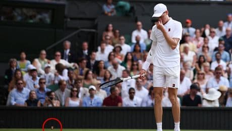 Jannik Sinner’s serve interrupted by fan’s champagne cork: ‘Only at Wimbledon’