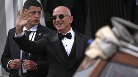 The best that Bezos' money can buy: The billionaire's Venice wedding to Lauren Sanchez causes a stir
