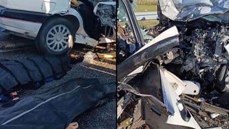 Erzurum’da feci kaza: İki otomobil kafa kafaya çarpıştı, 4 ölü
