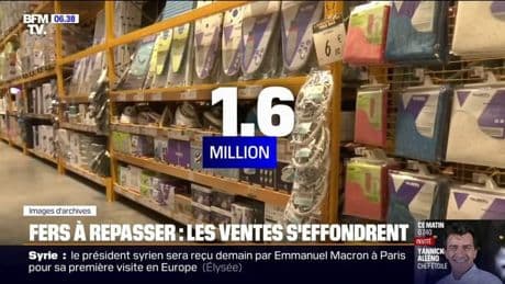 En France, les ventes de fer à repasser ont chuté de moitié en 20 ans, en passant de 3 millions à 1,6 million