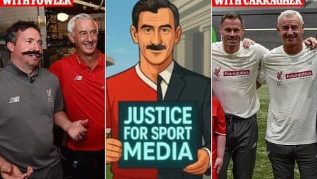 Liverpool's greatest players at war in AI-made musical: Ian Rush attacks Jamie Carragher and Robbie Fowler in bizarre 90-minute Hamilton-style production amid legal row