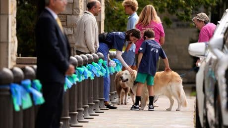 Hundreds mourn 8-year-old Fletcher Merkel, who was killed in a mass shooting at a Minneapolis church