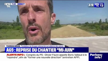 Reprise du chantier de l'A69: "C'est un échec environnemental", assure Thomas Brail (fondateur du Groupe national de surveillance des arbres)