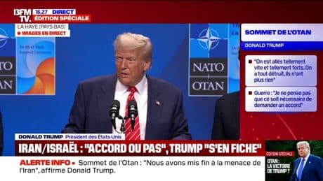 "Si on n'avait pas les États-Unis, on n'aurait pas l'OTAN", explique Donald Trump au sommet de l'OTAN