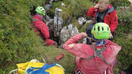 Cave explorer trapped after being hit by fallen rocks 130 feet underground