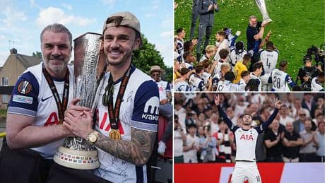 James Maddison breaks his silence after Ange Postecoglou's sacking as Tottenham star follows team-mates in sending message to former boss