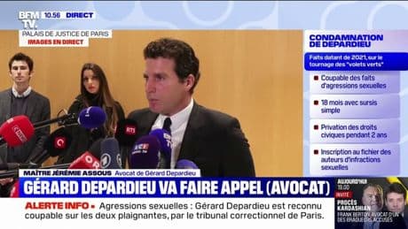 Procès Gérard Depardieu: pour son avocat, Me Jérémie Assous, la victimisation secondaire "est une négation des droits de la défense"