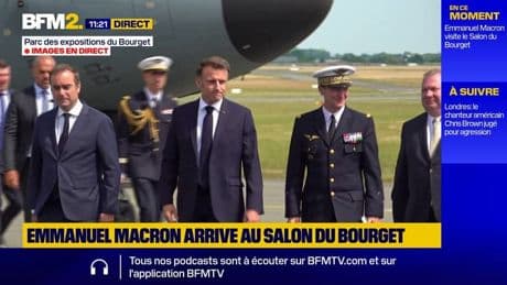 Emmanuel Macron au salon du Bourget