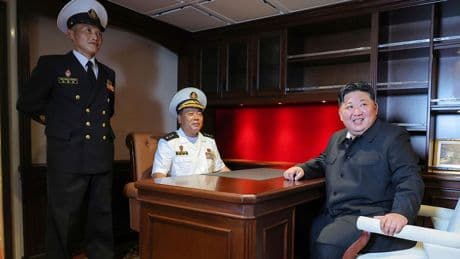 Kim Jong Un tours new warship - months after 'criminal' botched launch