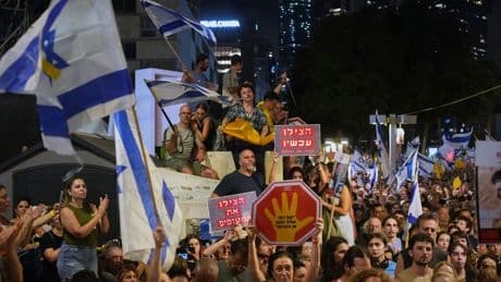 Streik und Großdemonstration für Freiheit der Hamas-Geiseln
