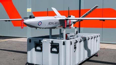 Check out the Royal Air Force's new StormShroud drone made to jam enemy radars and clear the way for F-35s and Typhoon fighters