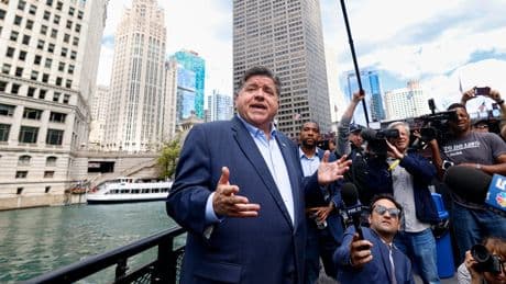 Newsom and Pritzker tell Trump crime is under control but vast majority of Americans see it as ‘major problem’