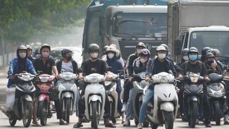 Vietnam will ban fossil-fuel motorcycles from central Hanoi over pollution concerns