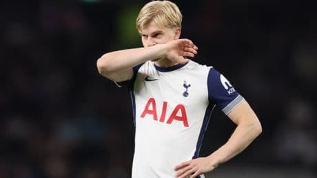 Tottenham dealt blow as star is pictured on crutches during Bodo/Glimt clash