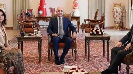 DEM Parti heyeti TBMM Başkanı Kurtulmuş'u ziyaret etti