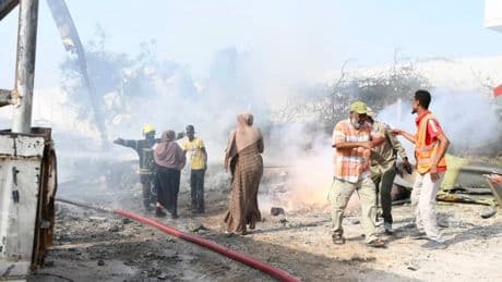 An African Union military helicopter crashes in Somalia's capital, killing at least 3