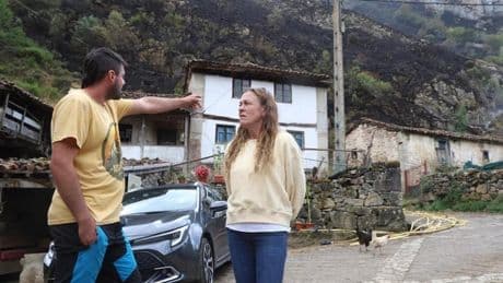 «Fue muy angustioso. Caían troncos ardiendo. No dormimos en toda la noche»