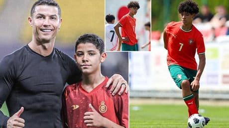 Cristiano Ronaldo sends heartwarming message to his son, 14, after making his international debut for Portugal