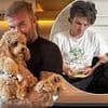 David Beckham and son Cruz take their minds off deepening Brooklyn and Nicola Peltz rift as they pose for sweet snaps with their beloved dogs