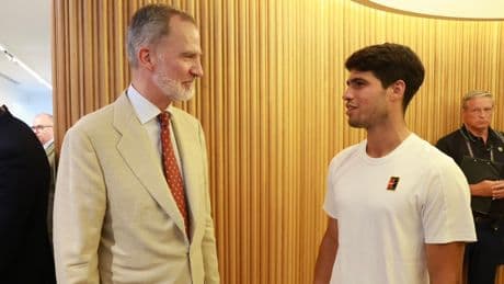 El gesto de Alcaraz con Felipe VI después de perder en Wimbledon