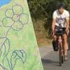 Fransman fietst ‘bloem van hoop’ bij elkaar om geld op te halen voor alzheimeronderzoek