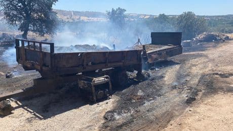 Çanakkale'de bozuk orman alanında çıkan yangın