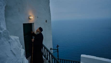 Meet the monk who lives in the cliffs on a Greek holiday island
