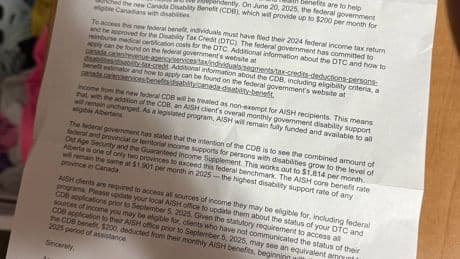 Alberta government sets deadline for AISH recipients to apply for CDB