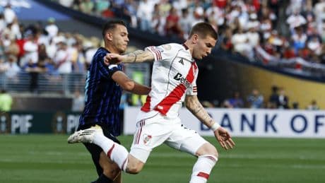 2-0: El Inter de Milán gana a River Plate y Mastantuono dice adiós