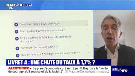 Le taux de rémunération du livret A va encore baisser avec un taux qui pourrait atteindre 1,7%