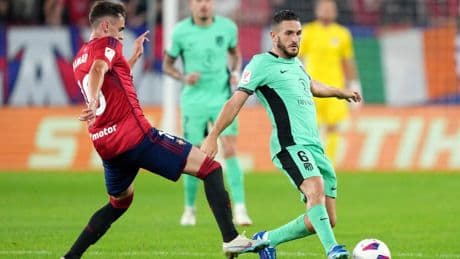 Un Atlético con los deberes hechos, 'juez' del sueño europeo de Osasuna