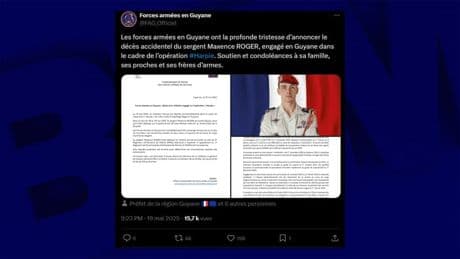 Guyane: mort d'un soldat français de l'opération Harpie dans un "accident", une enquête ouverte