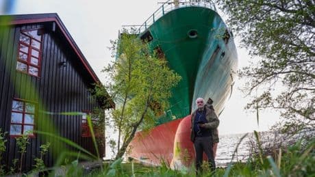 Not even a 443-foot cargo ship crashing into his garden could wake this man