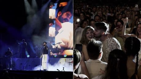 Unos fans de Camilo se comprometen en un concierto del artista mientras suena 'La boda'