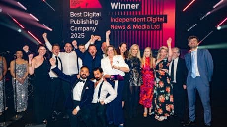 The Independent named best digital publishing company of the year