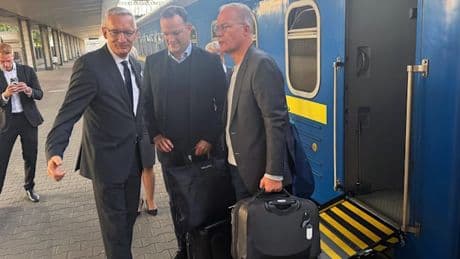 Spahn und Miersch überraschend in der Ukraine eingetroffen