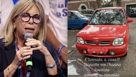 "Commossi dal suo appello". E i ladri riportano la macchina a Rita Dalla Chiesa.