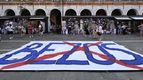 ‘No Space For Bezos’: Venice Locals Protest Billionaire Jeff Bezos As Italian Wedding Looms