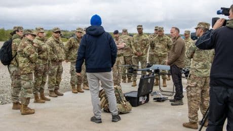 Watch the moment drones deliver lifesaving blood to the front lines in Nato war drill