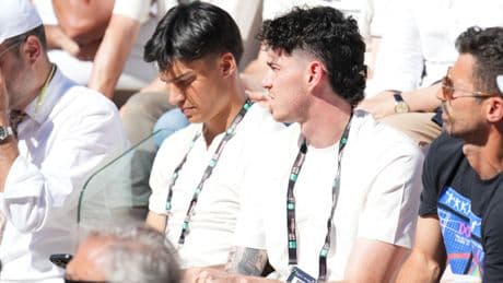 Sinner, Barella, Bastoni e Correa presenti agli Internazionali per il match contro De Jong