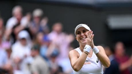 Wimbledon 2025: Belinda Bencic upsets teenage star Mirra Andreeva to reach first SW19 semi-final
