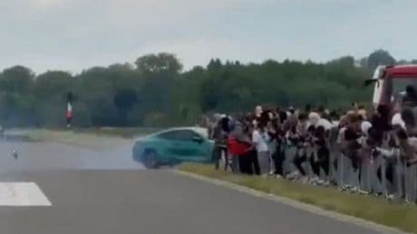 Krosno airport race horror as car crashes into crowd with at least 14 casualties