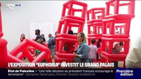 Bulles, structures gonflables et jeux de lumières, l'exposition "Euphoria" investit le Grand Palais