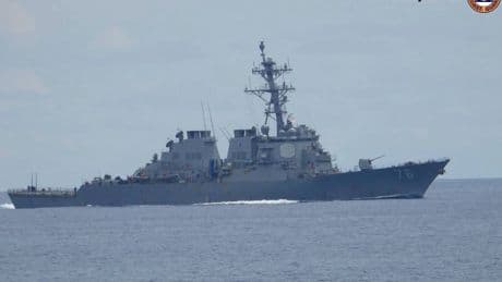 US briefly deploys 2 warships to a disputed South China Sea shoal after Chinese collision