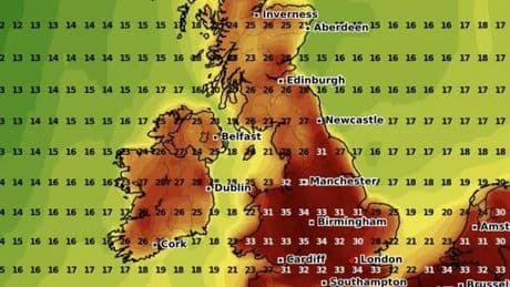 UK weather warning issued as heatwave to move in across country
