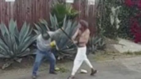 Homeless man brutally beats a gardener in broad daylight because his equipment was too noisy