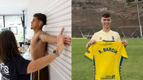 Barcia y Cedeño ya posan como jugadores de Las Palmas