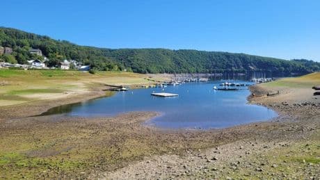 Aachen: Woffelsbacher Bucht am Rursee wegen Niedrigwasser gesperrt