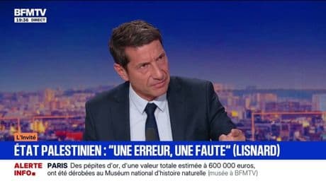 "La reconnaissance de l'État de Palestine constitue une erreur et même une faute"", affirme David Lisnard, maire LR de Cannes